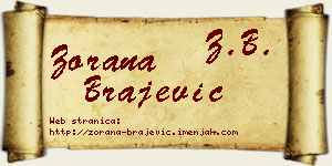 Zorana Brajević vizit kartica
